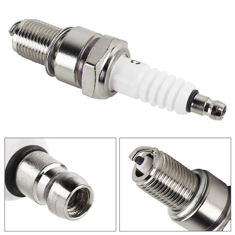 FLYPIG F7TC Spark Plug For GX120 GX160 GX200 GX240 GX270 GX340 GX390 Generator Lawnmower Tractor Rototiller Water Pump Go Kart Mini BikeTillage Polishing Machine 168F 168FA 168FB 2pcs - Image 4